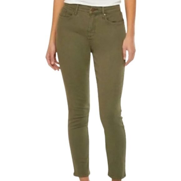 [A.n.a] Green Twill Ankle Pants - Size 14 - Picture 1 of 10